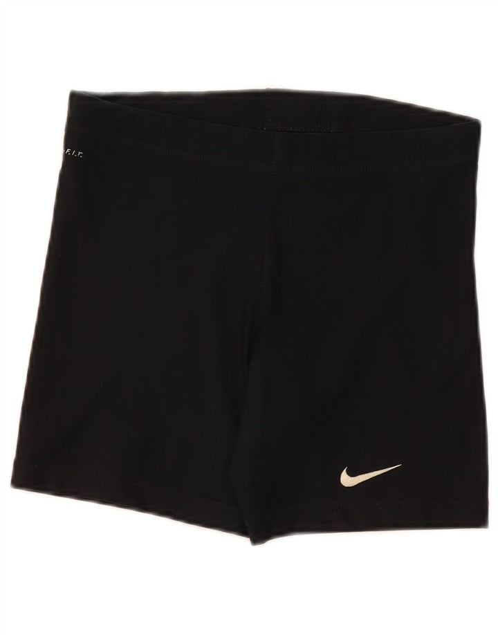 Γυναικεία γραφικά αθλητικά σορτς Nike Dri Fit US 4/6 από μικρό μαύρο πολυεστέρα