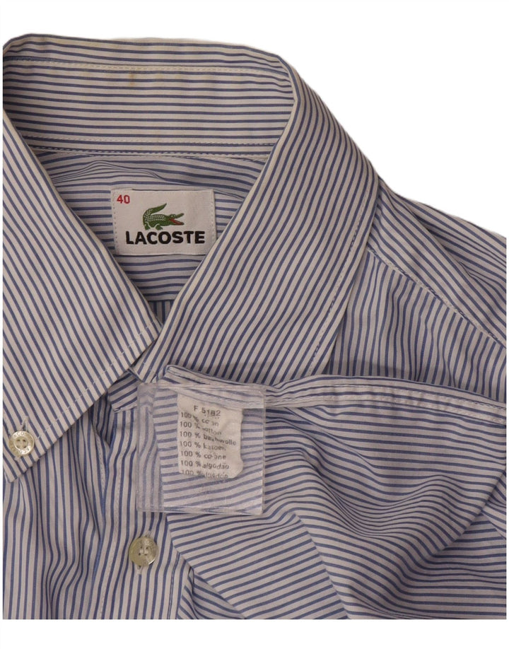 Ανδρικό πουκάμισο Lacoste νούμερο 40 Βαμβακερό μεσαίο μπλε ναυτικό ριγέ