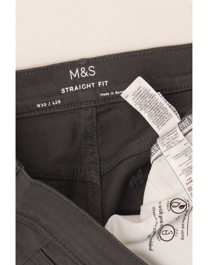 Marks & Spencer Γυναικείο ίσιο τζιν W30 L29 Γκρι βαμβακερό