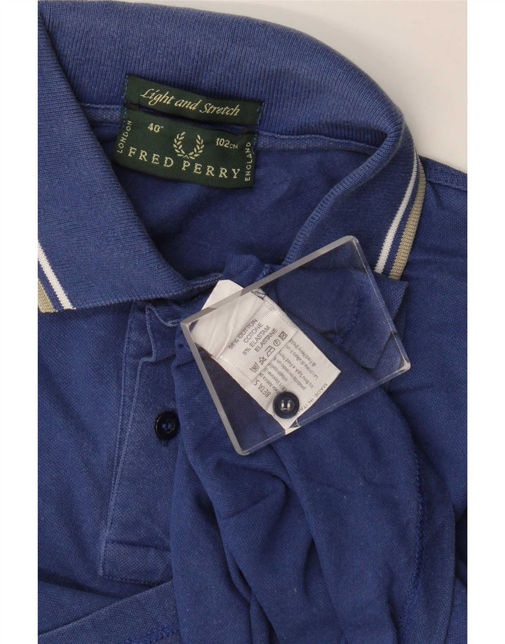 Fred Perry Ανδρικό πουκάμισο Polo Μικρό Βαμβακερό ριγέ μπλε ναυτικό