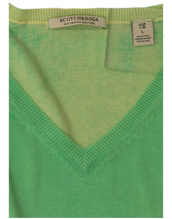 Ανδρικό πουλόβερ με λαιμόκοψη SCOTCH & SODA Μεγάλο Πράσινο