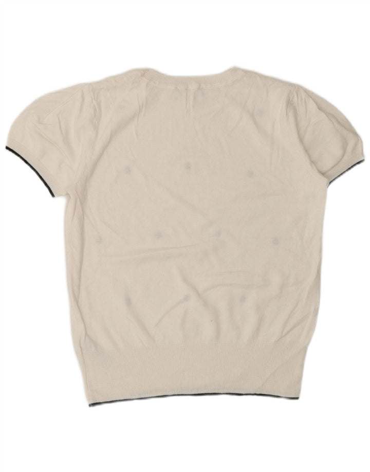 Γυναικείο πουλόβερ Oasis Crew Neck Jumper UK 10 Small White Spotted