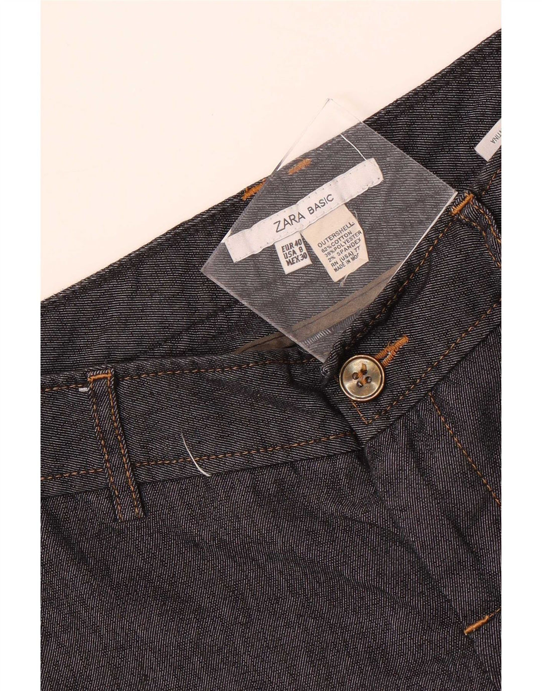 Zara Γυναικείο Σορτς Chino Bermuda EU 40 Medium W30 Μαύρο βαμβακερό
