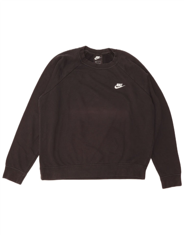 Γυναικείο φούτερ Nike Jumper UK 16 μεγάλο μαύρο βαμβακερό