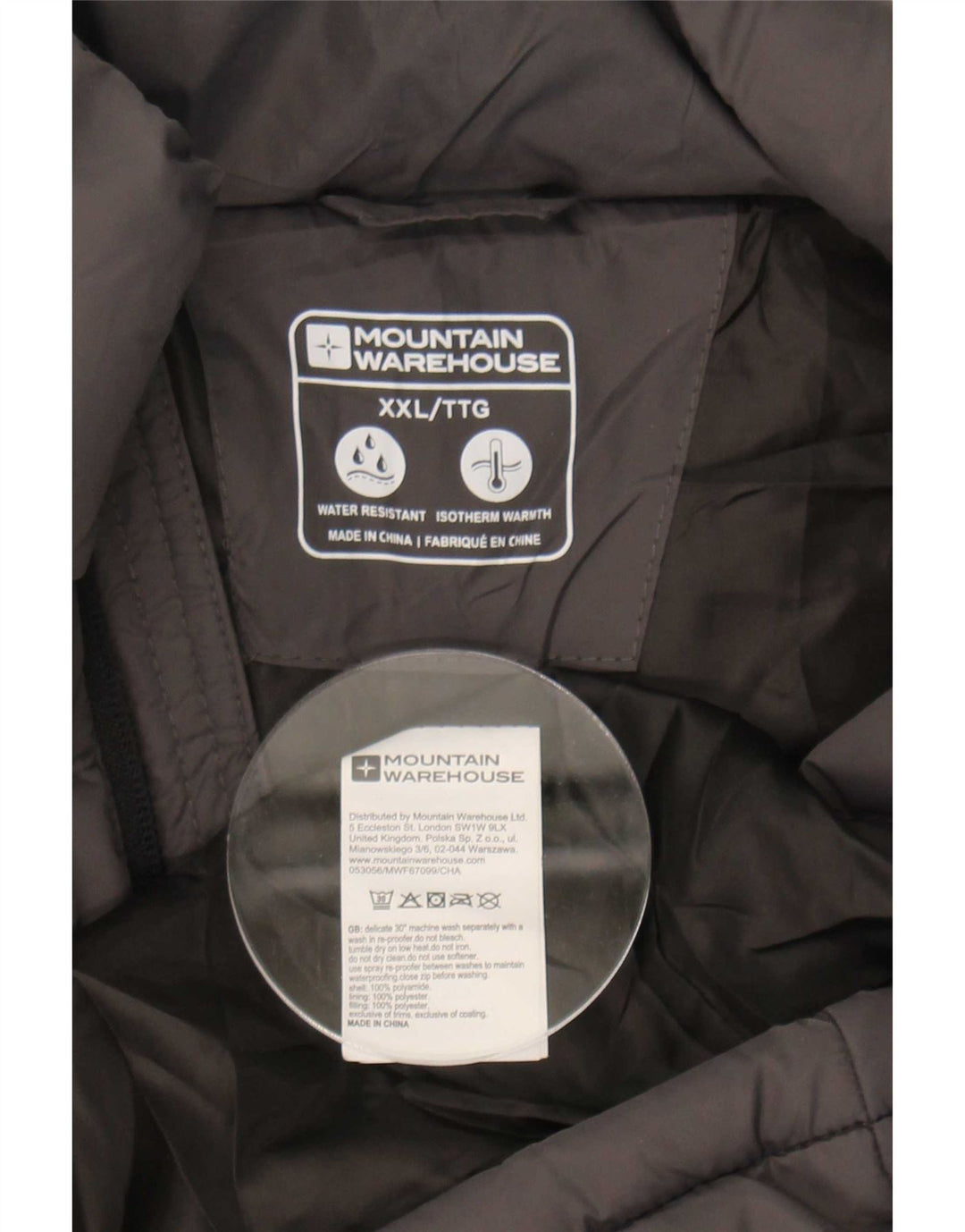 Mountain Warehouse Mens Padded Gilet UK 44 2XL Grey Polyamide