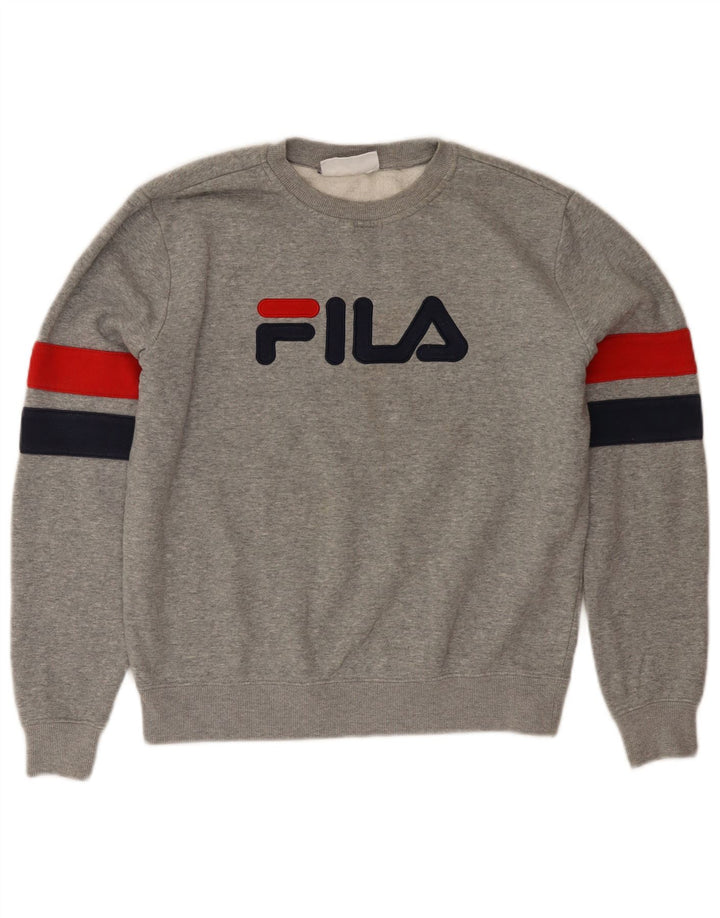 Γυναικείο γραφικό φούτερ FILA Jumper UK 14 Medium Grey Colourblock