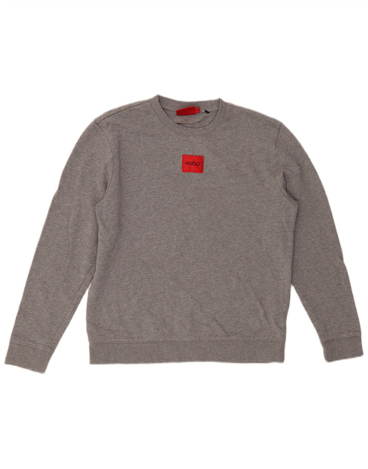 Γυναικείο φούτερ HUGO BOSS Jumper UK 14 Βαμβακερό μεσαίο γκρι