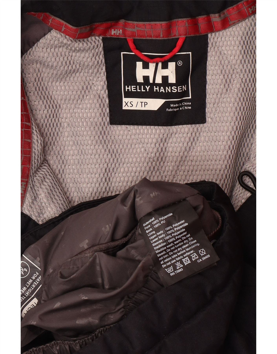 HELLY HANSEN Ανδρικό γραφικό τζάκετ αντιανεμικό UK 34 XS μαύρο χρώμα