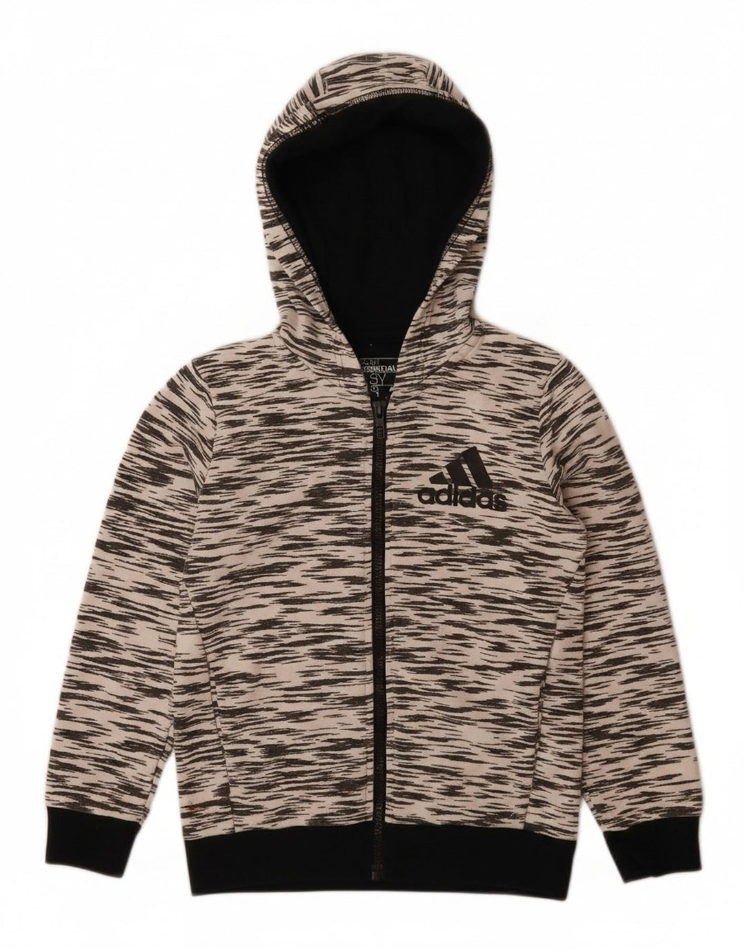 Πουλόβερ ADIDAS Boys Climalite με κουκούλα με φερμουάρ 7-8 ετών πολυεστέρας