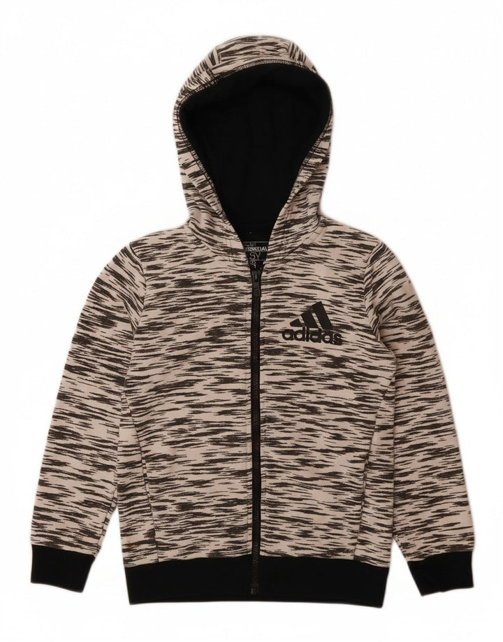 Πουλόβερ ADIDAS Boys Climalite με κουκούλα με φερμουάρ 7-8 ετών πολυεστέρας