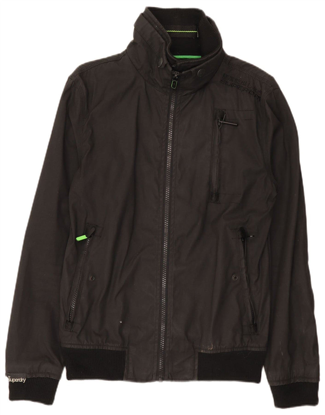 Ανδρικό μπουφάν Superdry UK 38 Medium Black Cotton