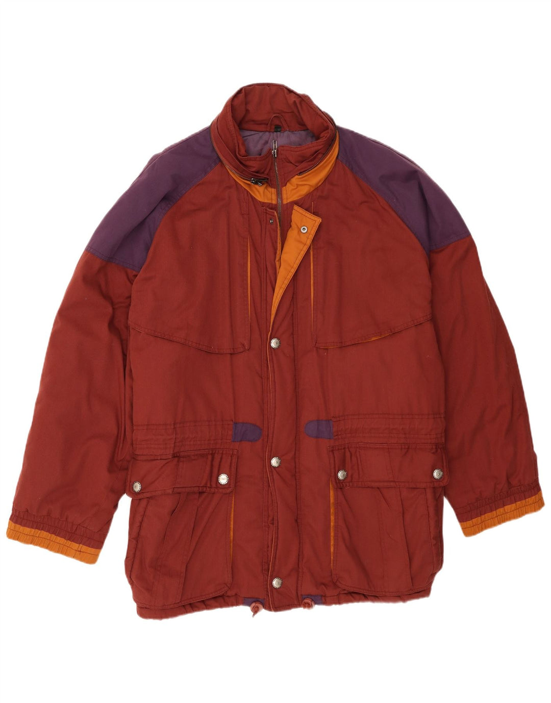 Vintage Ανδρικό Μπουφάν Windbreaker UK 42 XL Maroon Colourblock