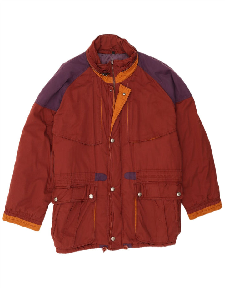 Vintage Ανδρικό Μπουφάν Windbreaker UK 42 XL Maroon Colourblock