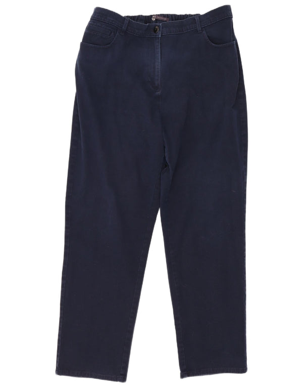 Marks & Spencer Γυναικείο κωνικό casual παντελόνι UK 20 2XL W36 L28 Navy Blue