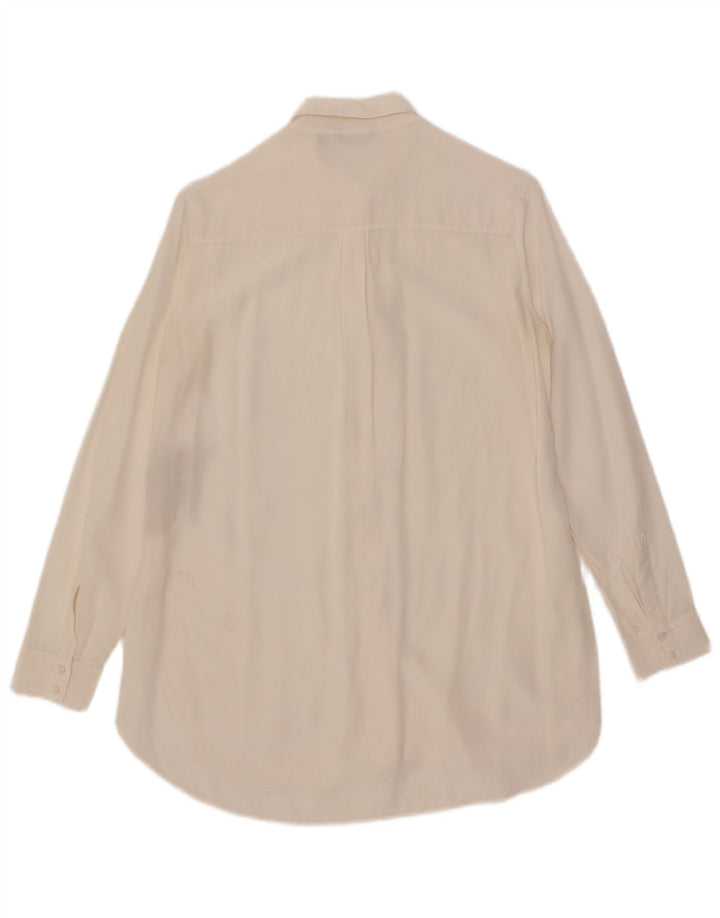 Massimo Dutti Γυναικείο Πουκάμισο Μπλούζα EU 36 XS Λευκό Μεταξωτό