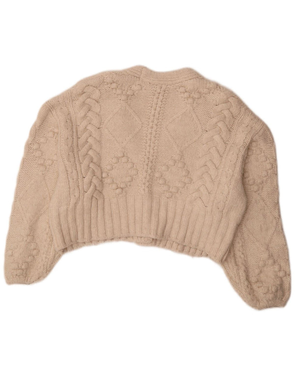 Zara Γυναικείο πουλόβερ υπερμεγέθη Jumper UK 14 Medium Off White Ακρυλικό