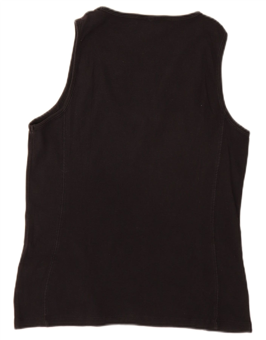 Champion Womens Heritage Fit Vest Top UK 14 Large Black Cotton