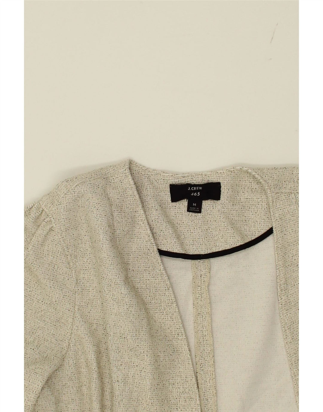 J. CREW Womens 365 Crop Cardigan Top UK 14 Medium Grey Polyester Vintage J. Crew and Second-Hand J. Crew from Messina Hembry 