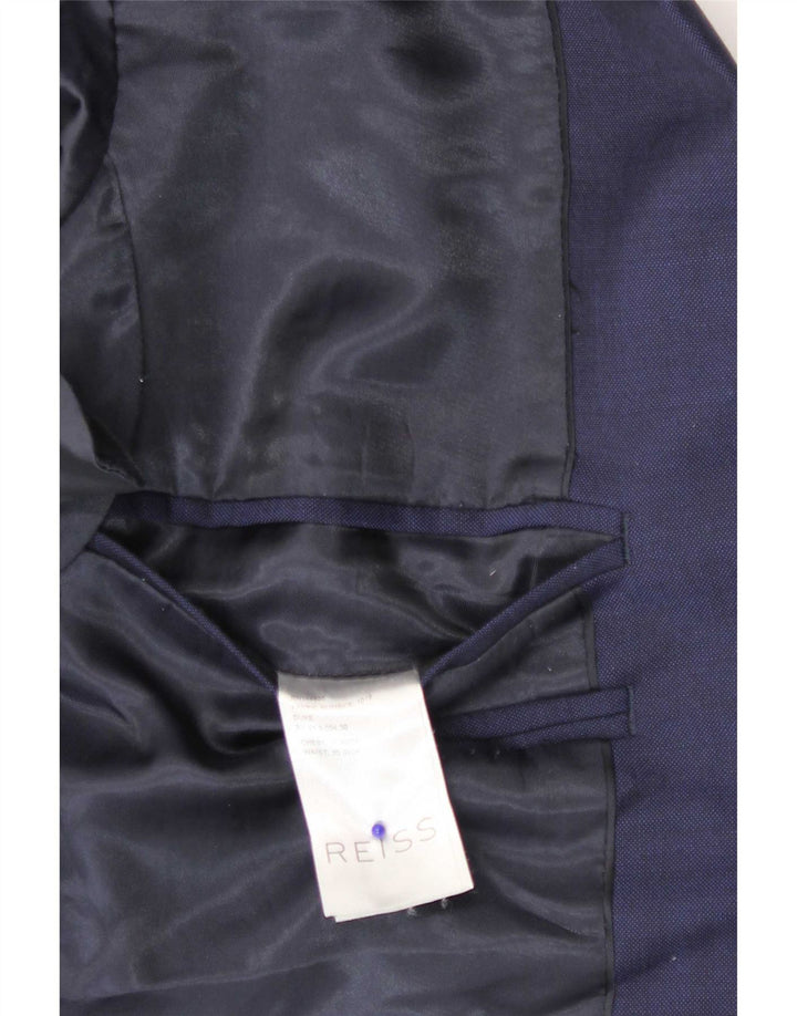 Reiss Ανδρικό μπουφάν σακάκι με 1 κουμπί UK 36 Small Navy Blue Wool