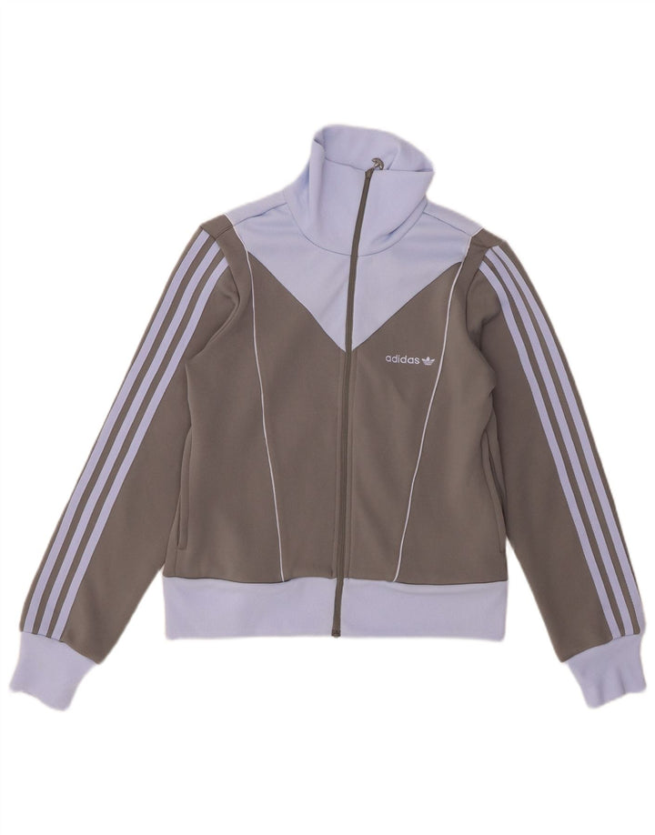 Γυναικεία αθλητική φόρμα Adidas Top Jacket UK 12 Medium Grey Colourblock Polyester