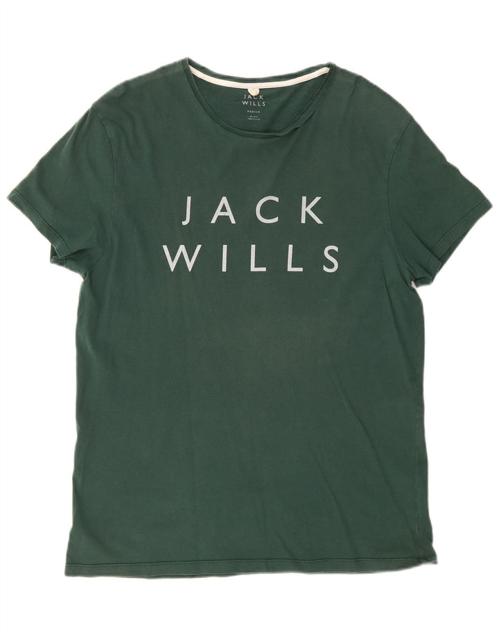 Ανδρικό γραφικό μπλουζάκι Jack Wills Μπλουζάκι με μεσαίο πράσινο βαμβάκι