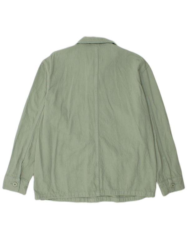 Zara Mens Utility Jacket UK 38 Medium Green Cotton