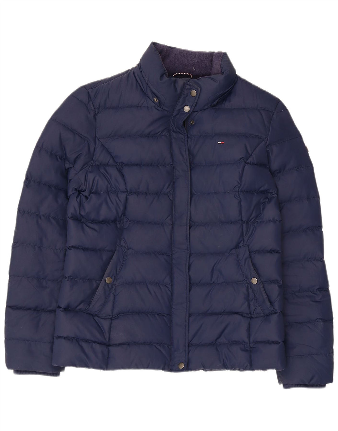 Tommy Hilfiger Γυναικείο μπουφάν UK 16 Large Navy Blue Polyester