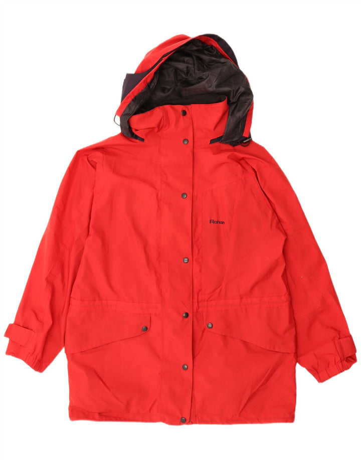 Rohan Γυναικείο Αδιάβροχο με κουκούλα UK 14 Medium Red Polyester