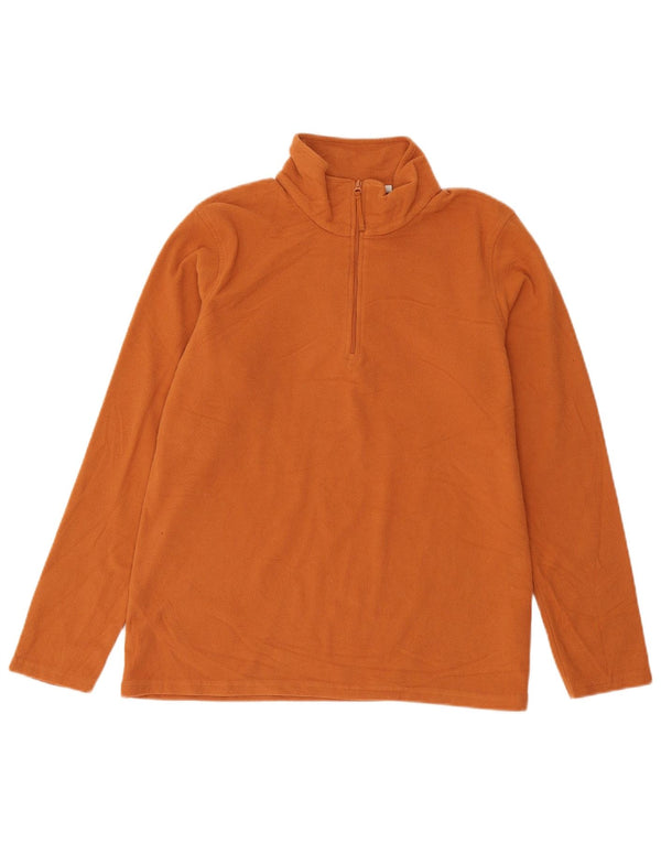 Mountain Warehouse Womens Zip Neck Fleece Jumper UK 16 Large Orange