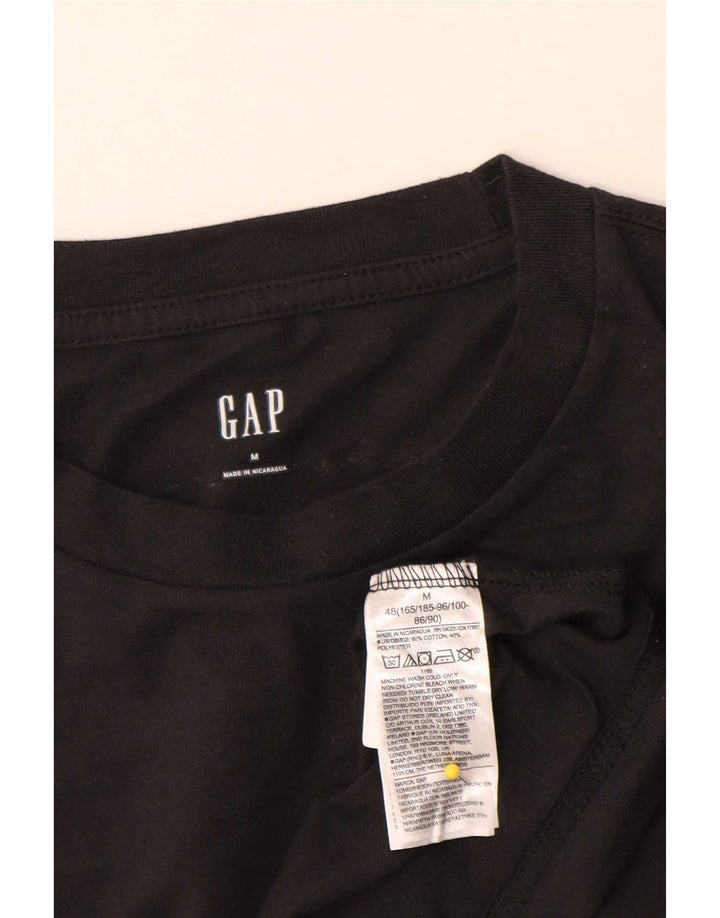 Ανδρικό γραφικό T-Shirt Gap Top Μεσαίο μαύρο βαμβακερό