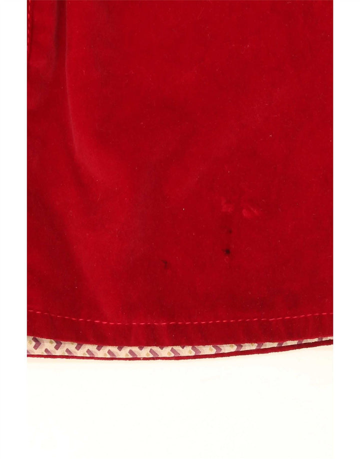 Dotti Didit Γυναικείο Βελούδινο Πουκάμισο UK 8 Small Red
