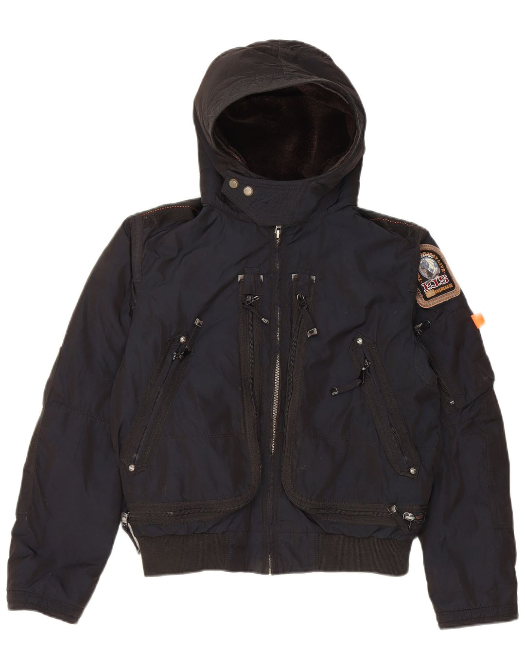 Parajumpers Boys Hooded Jacket 11-12 Years Small Navy Blue Polyester