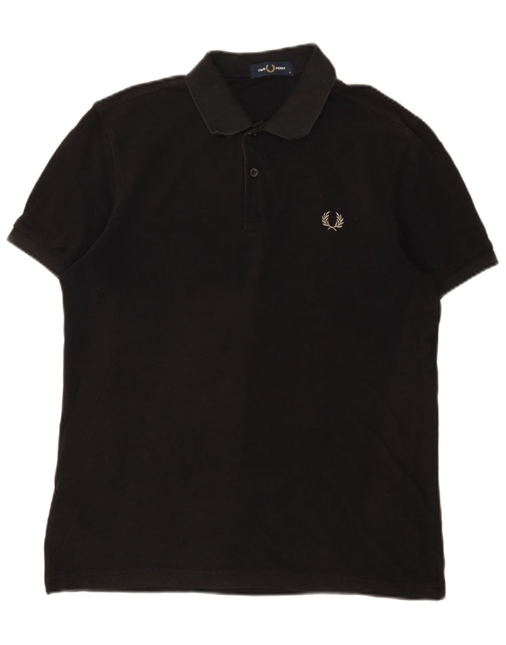 Fred Perry Ανδρικό Πόλο Μπλουζάκι Μεσαίο Μαύρο Βαμβακερό