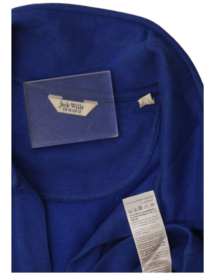 Jack Wills Γυναικεία φούτερ με μεγάλο μέγεθος Crop Jumper UK 16 Large Blue