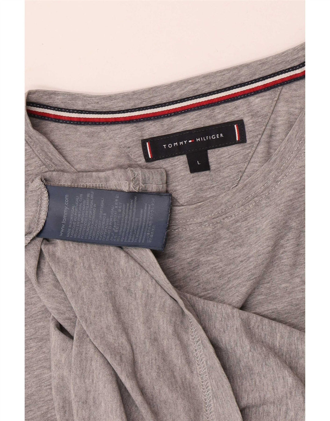 Ανδρικό T-Shirt Tommy Hilfiger Top μεγάλο γκρι βαμβακερό
