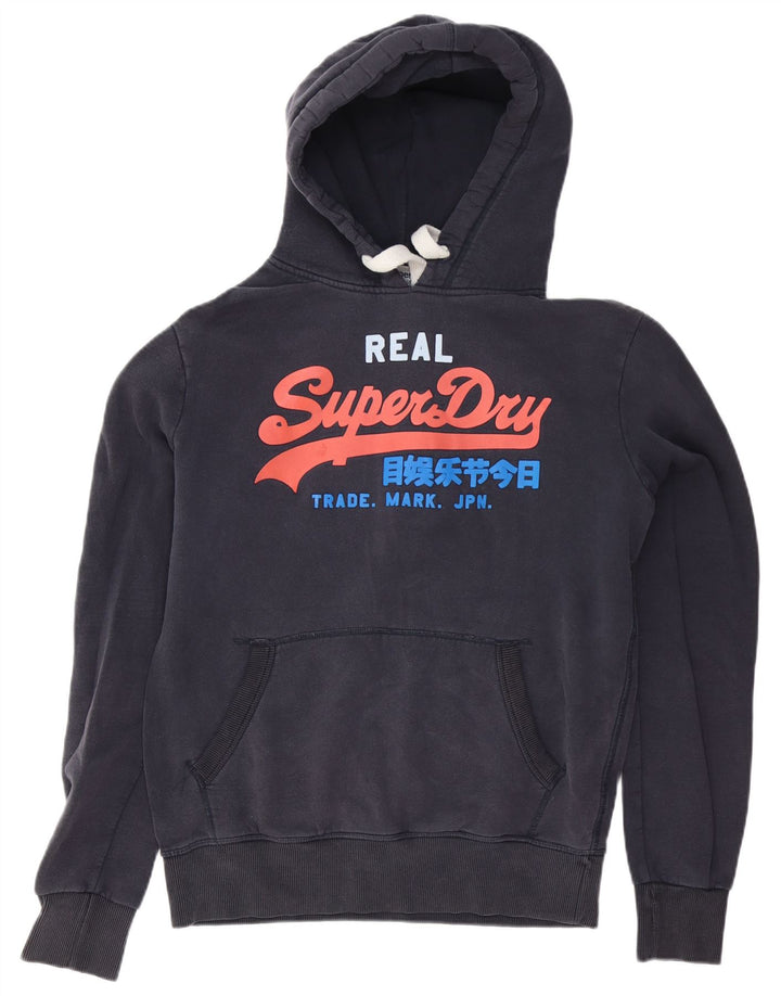 Ανδρικό γραφικό κουκούλα Superdry, βαμβακερό μεσαίο ναυτικό