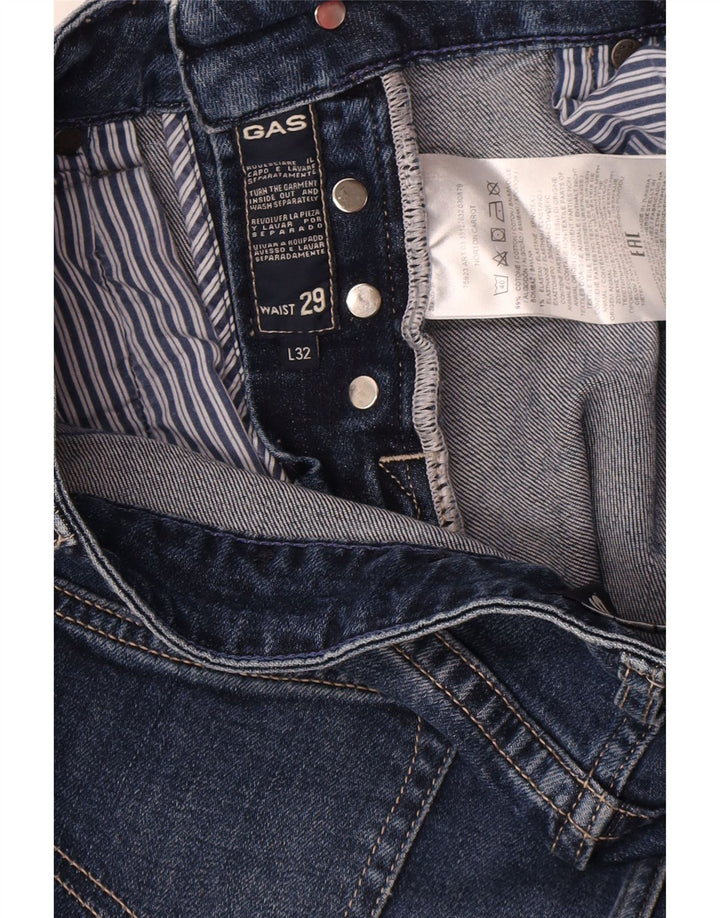 Gas Γυναικείο Slim Jeans W29 L32 Μπλε Βαμβακερό