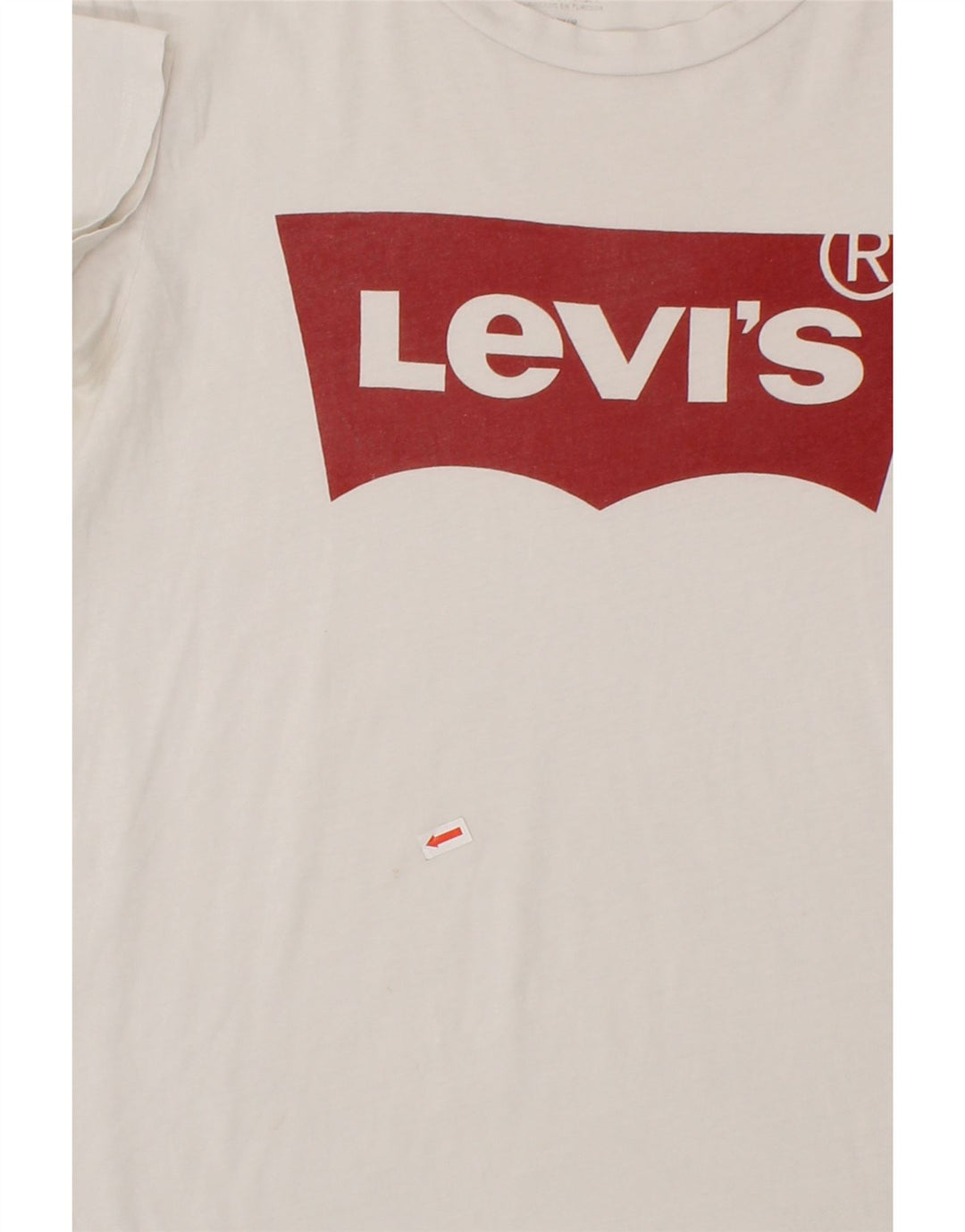 LEVI'S Mens Graphic T-Shirt Top Medium White Cotton Vintage Levi's and Second-Hand Levi's from Messina Hembry 