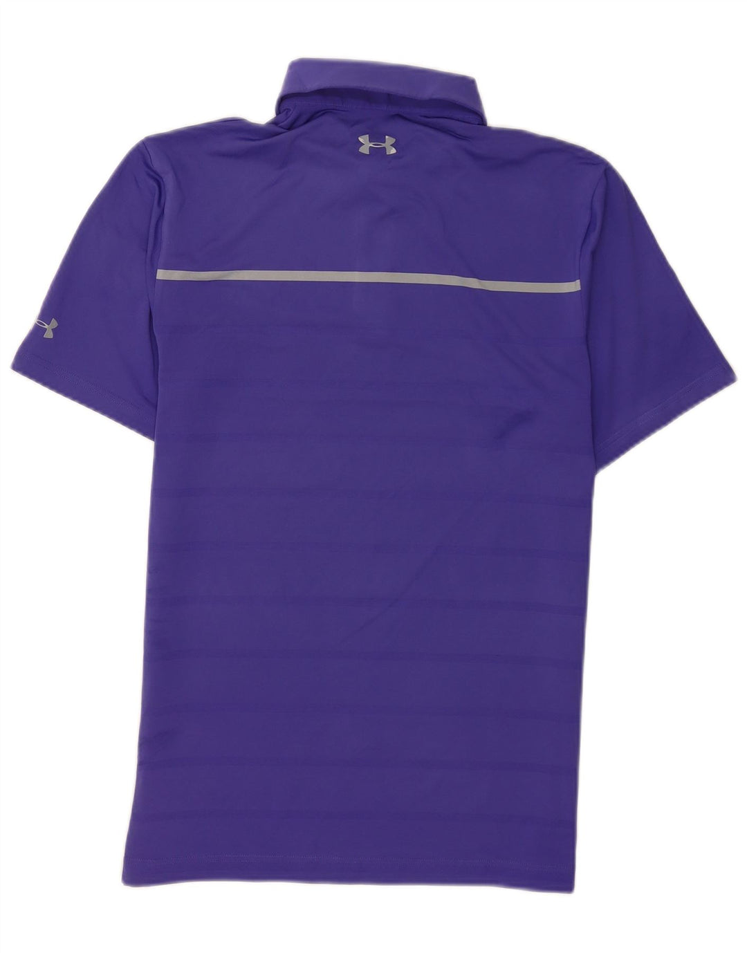 Ανδρικό μπλουζάκι πόλο Under Armour Μικρό μωβ ριγέ πολυεστέρα