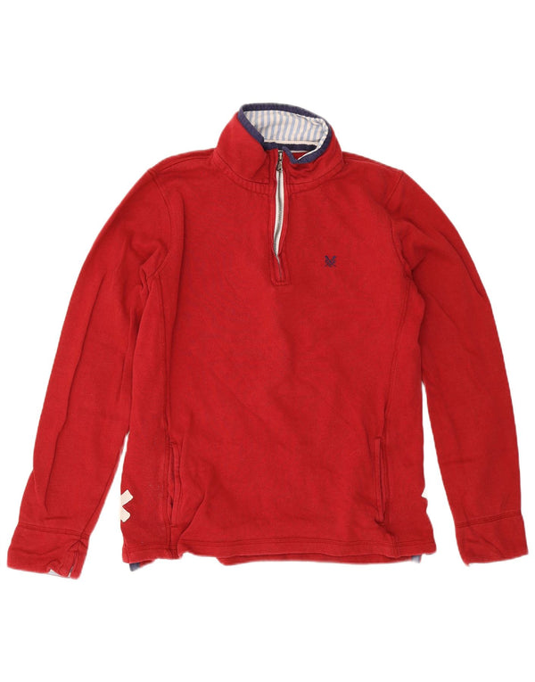 Crew Clothing Γυναικεία φούτερ με φερμουάρ μεγάλου μεγέθους Jumper UK 12 Medium Red