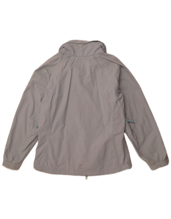 COLUMBIA Γυναικείο μπουφάν με κουκούλα αντιανεμικό UK 14 Medium Blue Nylon Sports