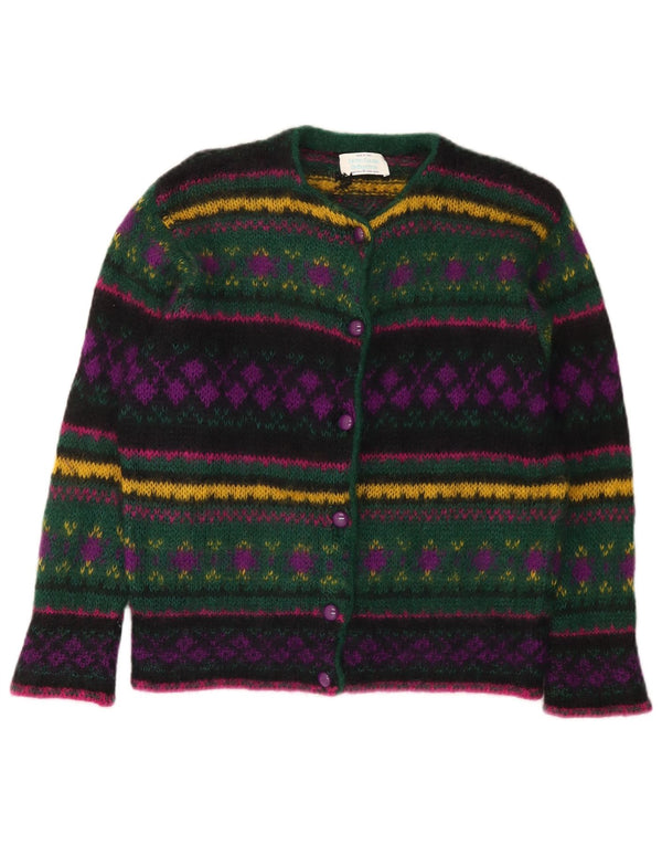 Γυναικείο πουλόβερ Benetton Cardigan IT 46 Large πολύχρωμο Fair Isle Mohair