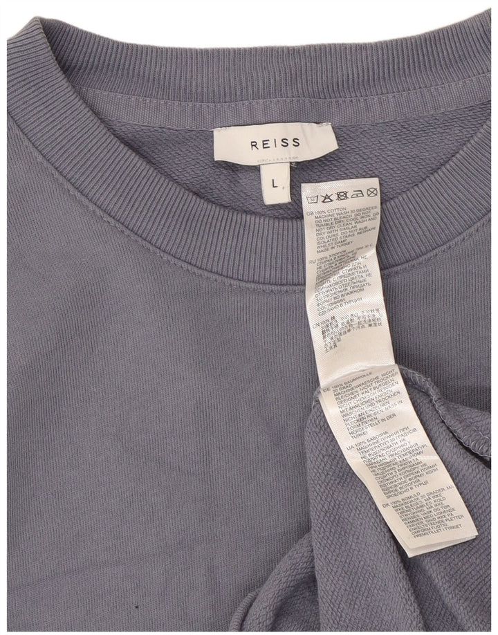 Ανδρικό φούτερ REISS Jumper μεγάλο μπλε βαμβακερό