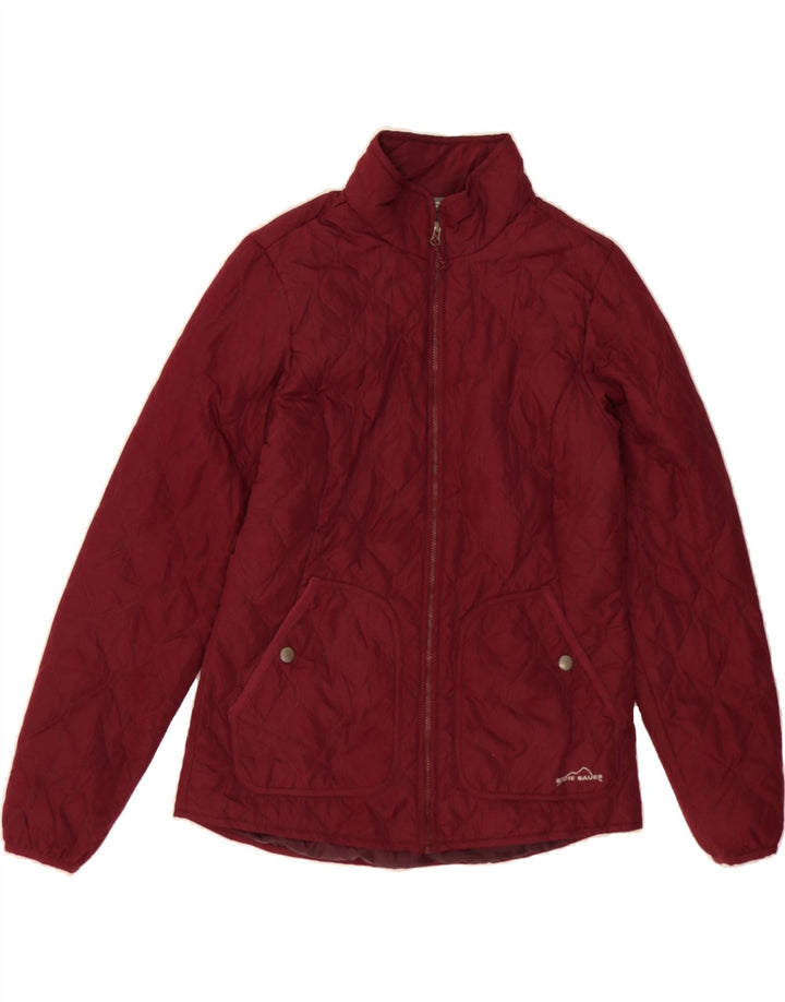 EDDIE BAUER Womens Quilted Jacket UK 10 Small Burgundy Polyester Vintage Eddie Bauer and Second-Hand Eddie Bauer from Messina Hembry 