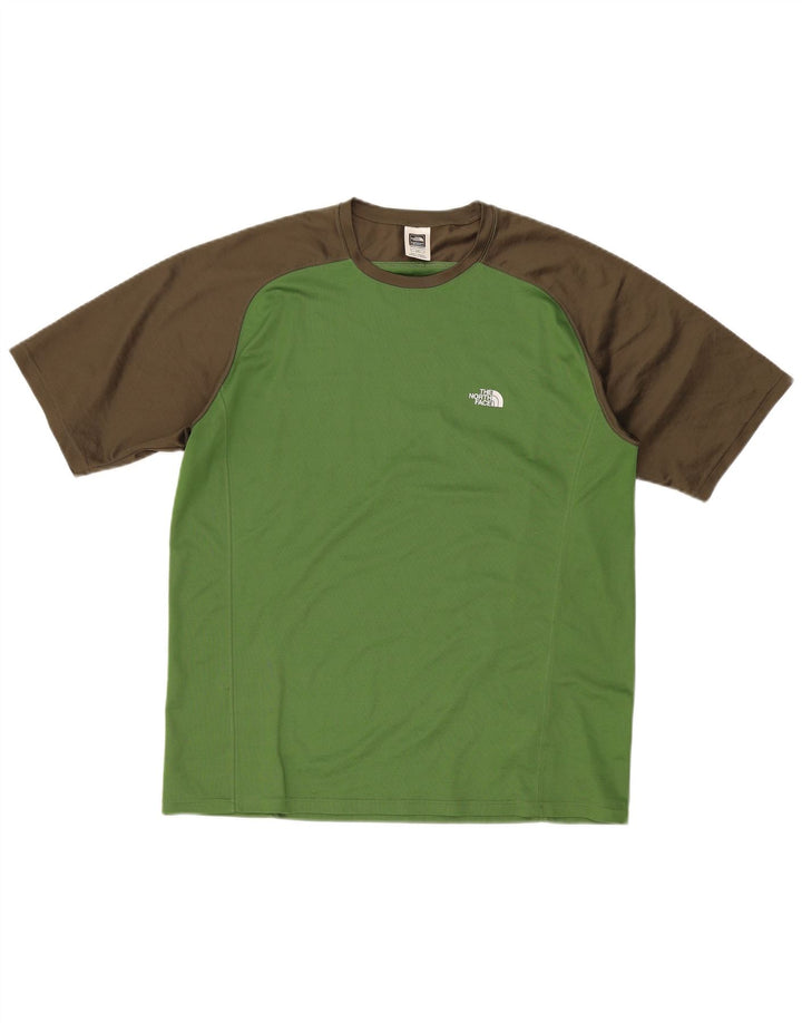 Ανδρικό T-Shirt North Face Top Large Green Colourblock Πολυεστέρας