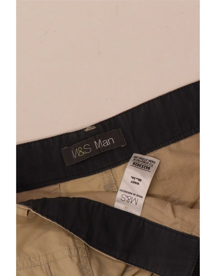 Ανδρικό σορτς Cargo Marks & Spencer W34 Μεγάλο μπεζ βαμβακερό