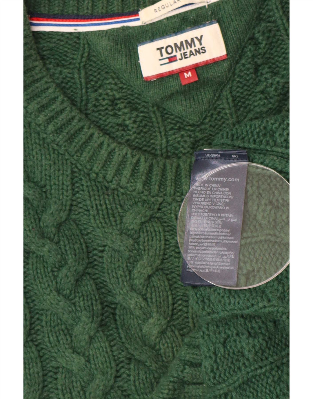 Ανδρικό πουλόβερ Tommy Hilfiger Regular Fit Crew Neck Jumper Μεσαίο πράσινο