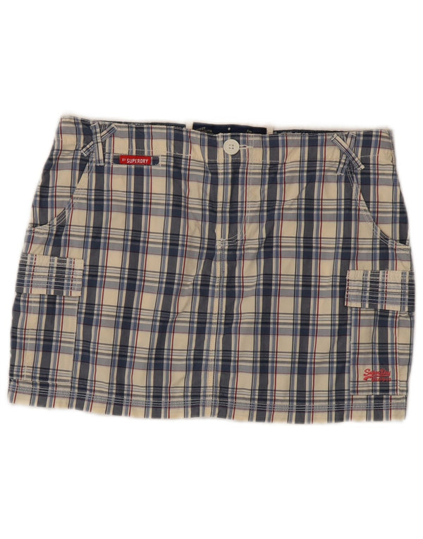 Superdry Γυναικεία Φούστα Cargo Medium W30 Πολύχρωμη βαμβακερή καρό