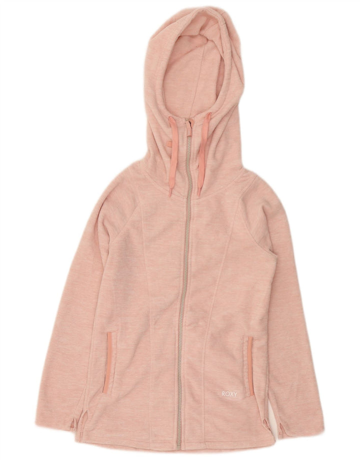 Γυναικείο μπουφάν ROXY με κουκούλα Fleece UK 6 XS Pink Flecked Polyester