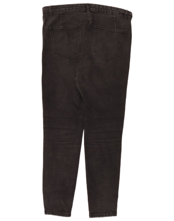 Zara Γυναικείο Slim Jeans EU 46 2XL W36 L28 Μαύρο βαμβακερό